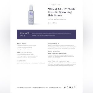 Monat Frizz Fix hair primer